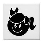 Dark Little Girl Tile Coaster