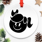 Dark Little Girl Ornament (Round)