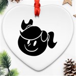 Dark Little Girl Ornament (Heart)