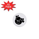 Dark Little Girl 1  Mini Button (10 pack) 