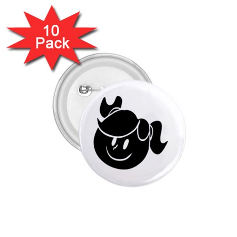 Dark Little Girl 1.75  Button (10 pack)  from ArtsNow.com Front