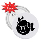 Dark Little Girl 2.25  Button (10 pack)