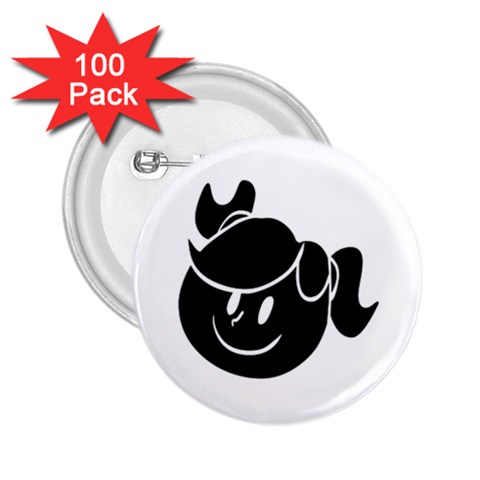 Dark Little Girl 2.25  Button (100 pack) from ArtsNow.com Front