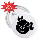 Dark Little Girl 2.25  Button (100 pack)