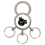 Dark Little Girl 3-Ring Key Chain