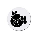 Dark Little Girl Rubber Coaster (Round)