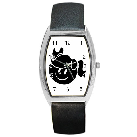 Dark Little Girl Barrel Style Metal Watch from ArtsNow.com Front