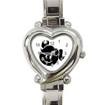 Dark Little Girl Heart Italian Charm Watch