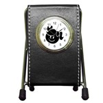 Dark Little Girl Pen Holder Desk Clock