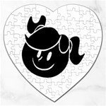 Dark Little Girl Jigsaw Puzzle (Heart)