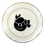 Dark Little Girl Porcelain Plate