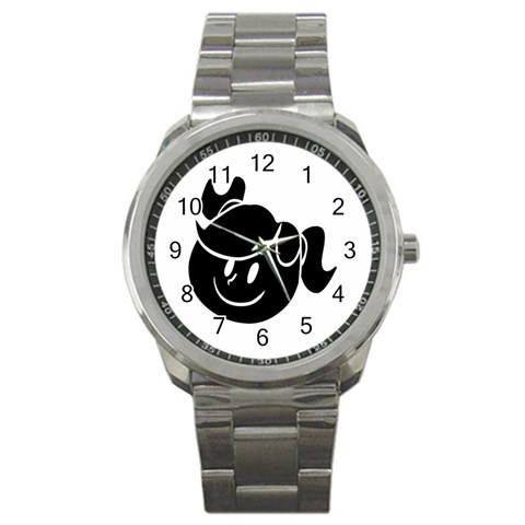 Dark Little Girl Sport Metal Watch from ArtsNow.com Front