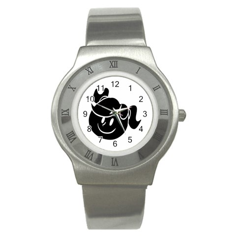 Dark Little Girl Stainless Steel Watch from ArtsNow.com Front