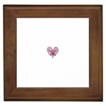 Pink Heart Shaped Skull Framed Tile