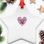 Pink Heart Shaped Skull Ornament (Star)