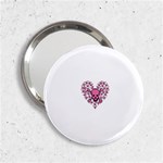 Pink Heart Shaped Skull 2.25  Handbag Mirror