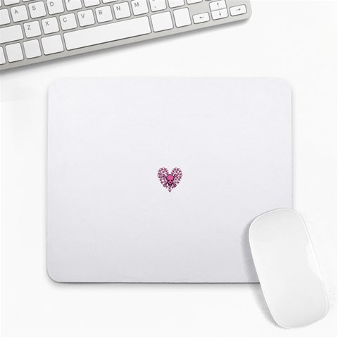 Pink Heart Shaped Skull Large Mousepad from ArtsNow.com Front