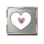 Pink Heart Shaped Skull Mega Link Heart Italian Charm (18mm)