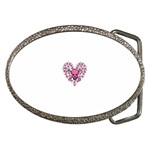 Pink Heart Shaped Skull Belt Buckle