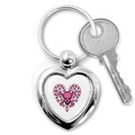 Pink Heart Shaped Skull Key Chain (Heart)