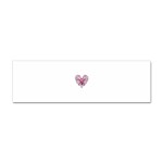 Pink Heart Shaped Skull Sticker (Bumper)