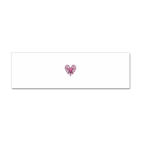 Pink Heart Shaped Skull Sticker Bumper (10 pack) from ArtsNow.com Front