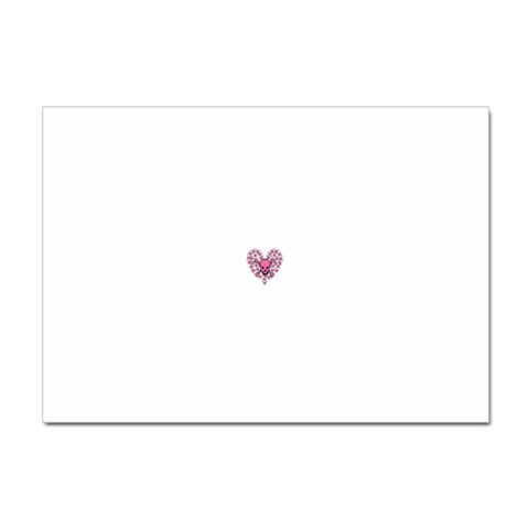 Pink Heart Shaped Skull Sticker A4 (100 pack) from ArtsNow.com Front