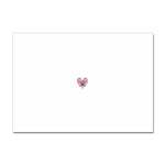 Pink Heart Shaped Skull Sticker A4 (100 pack)