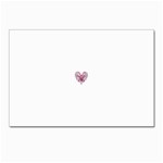 Pink Heart Shaped Skull Postcard 5  x 7 