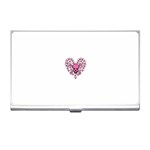 Pink Heart Shaped Skull Business Card Holder