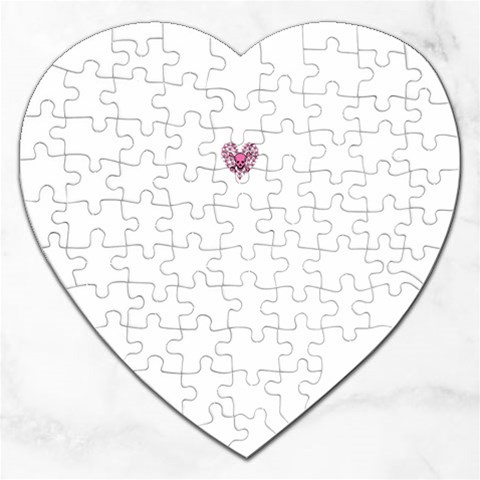 Pink Heart Shaped Skull Jigsaw Puzzle (Heart) from ArtsNow.com Front