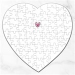 Pink Heart Shaped Skull Jigsaw Puzzle (Heart)