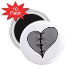 Sewn Up Dark Heart 2.25  Magnet (10 pack)