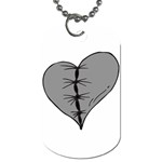 Sewn Up Dark Heart Dog Tag (Two Sides)