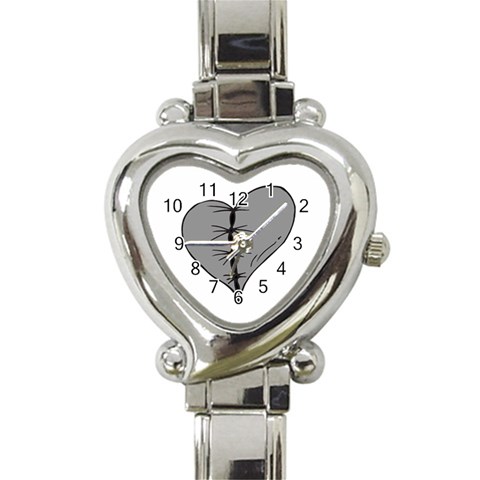 Sewn Up Dark Heart Heart Italian Charm Watch from ArtsNow.com Front