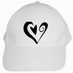 Heart Inside a Heart White Cap