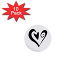 Heart Inside a Heart 1  Mini Button (10 pack) 