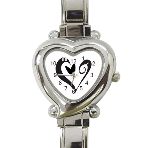 Heart Inside a Heart Heart Italian Charm Watch from ArtsNow.com Front