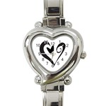 Heart Inside a Heart Heart Italian Charm Watch