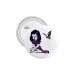 Goth Girl and Bat 1.75  Button