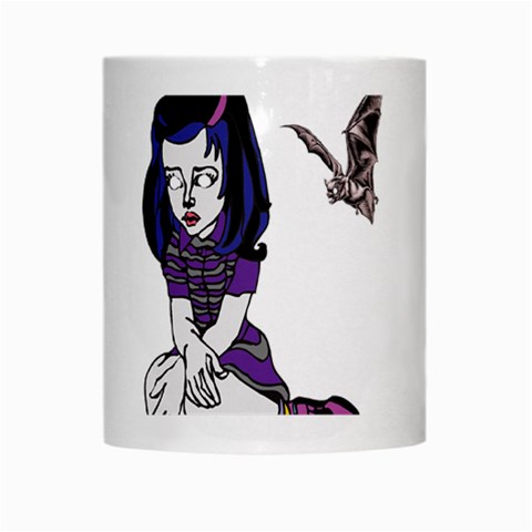 Goth Girl and Bat White Mug from ArtsNow.com Center