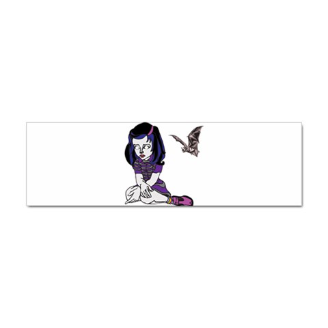 Goth Girl and Bat Sticker Bumper (10 pack) from ArtsNow.com Front