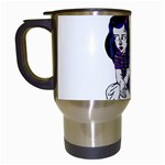 Goth Girl and Bat Travel Mug (White)