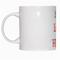 Evil Lives Here White Mug from ArtsNow.com Left