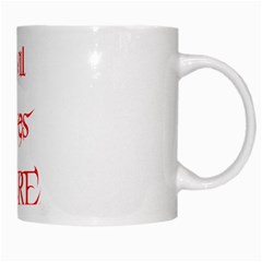 Evil Lives Here White Mug from ArtsNow.com Right