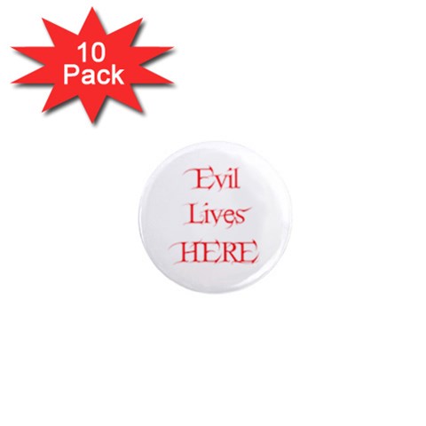 Evil Lives Here 1  Mini Magnet (10 pack)  from ArtsNow.com Front