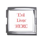 Evil Lives Here Mega Link Italian Charm (18mm)