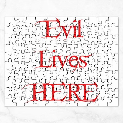 Evil Lives Here Jigsaw Puzzle (Rectangular) from ArtsNow.com Front