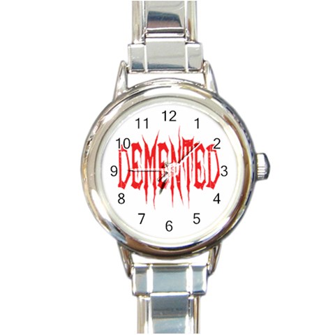 Demented Round Italian Charm Watch from ArtsNow.com Front