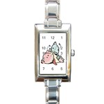 Dead Cartoons Rectangular Italian Charm Watch